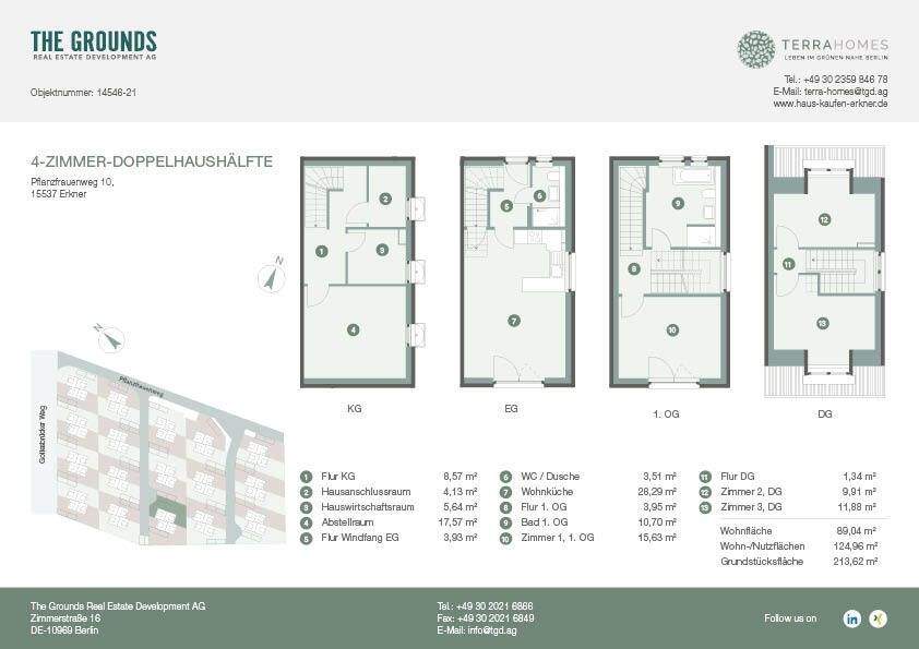 Doppelhaushälfte Erkner Hohenbinde - 4 Zimmer, 125 m&sup2;, 1.690&euro; | Angebot:25710037