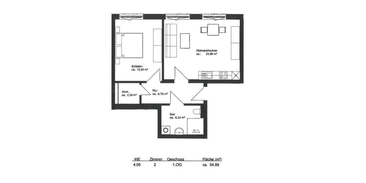 Etagenwohnung Schöneiche bei Berlin - 2 Zimmer, 55 m&sup2;, 910&euro; | Angebot:25974768