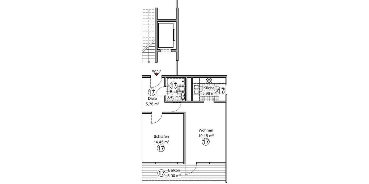 Etagenwohnung Ludwigshafen am Rhein Oggersheim - 2 Zimmer, 53 m&sup2;, 510&euro; | Angebot:26672329
