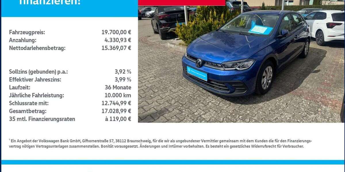 VW Polo 7.323 km 19.700 &euro; Pasewalk 17309