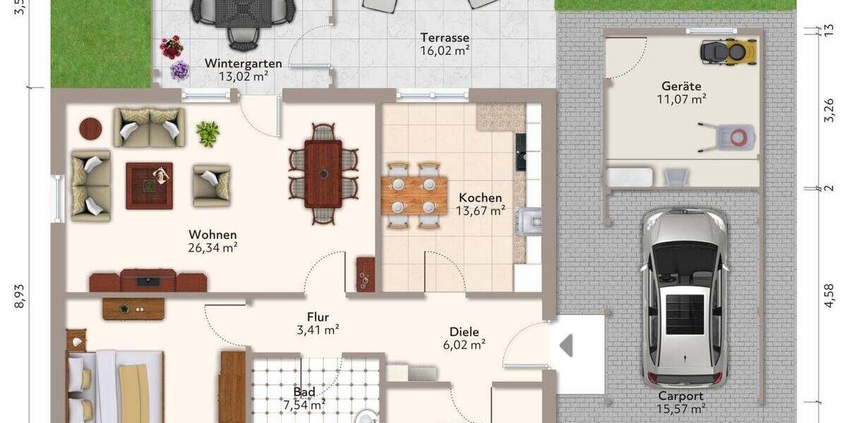 Bungalow Geeste - 2 Zimmer, 95 m&sup2;, 229.500&euro; | Angebot:23564036