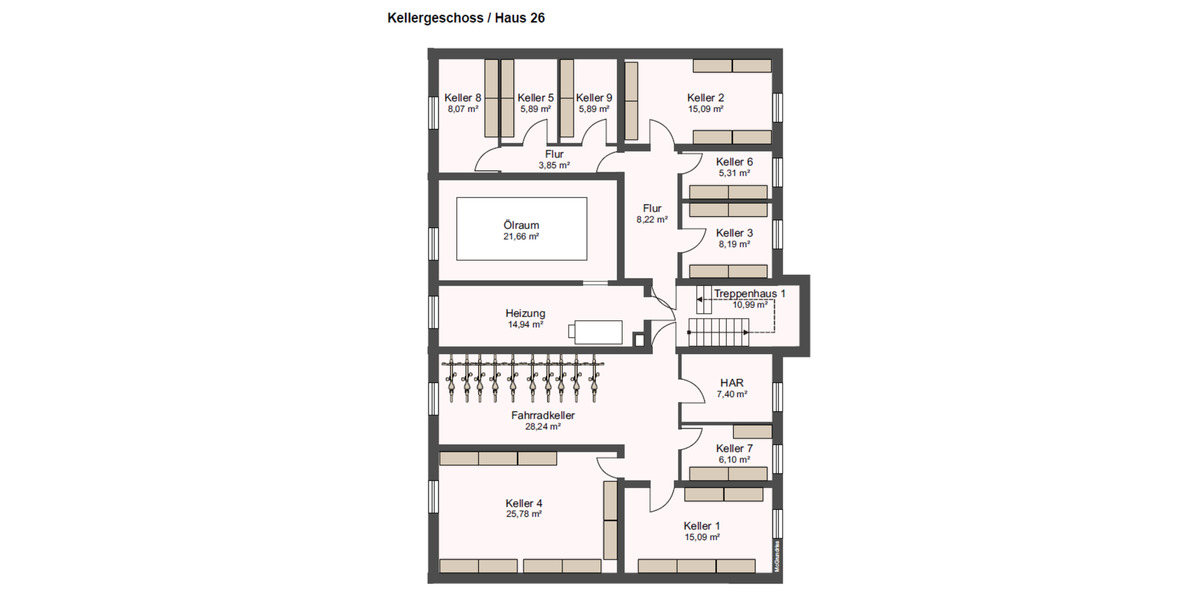 Etagenwohnung Brüggen - 1 Zimmer, 41 m&sup2;, 88.800&euro; | Angebot:24794000
