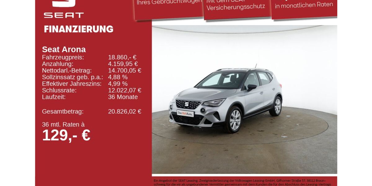 Seat Arona 21.448 km 18.190 &euro; Neu-Ulm 89231