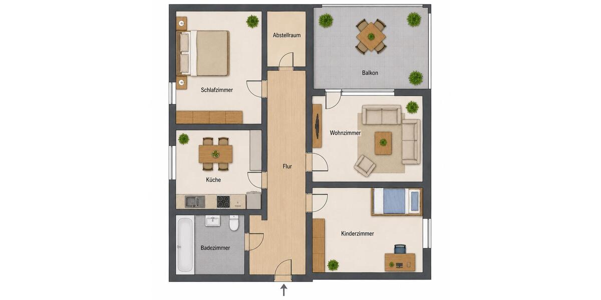 Dachgeschoßwohnung Bruchköbel - 3 Zimmer, 60 m&sup2;, 990&euro; | Angebot:26506870