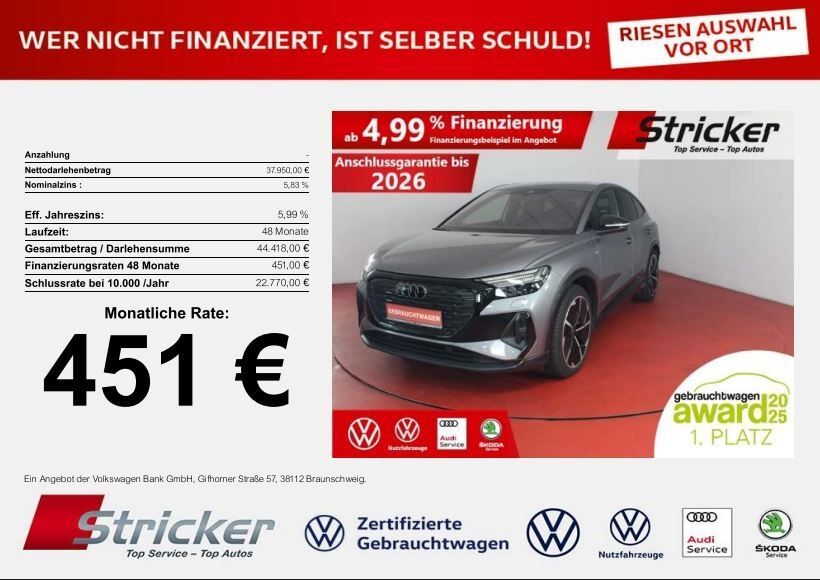 Audi Q4 e-tron 13.879 km 37.949 € Horn-Bad Meinberg 32805