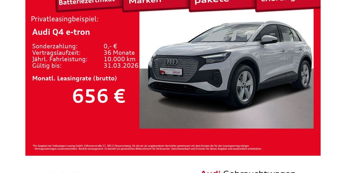 Audi Q4 e-tron 9.592 km 44.992 &euro; Hamburg 22529