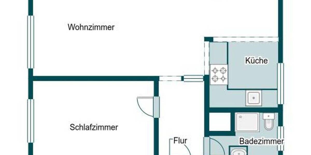 Etagenwohnung Ludwigshafen am Rhein Oppau - 2 Zimmer, 60 m&sup2;, 159.000&euro; | Angebot:26016685