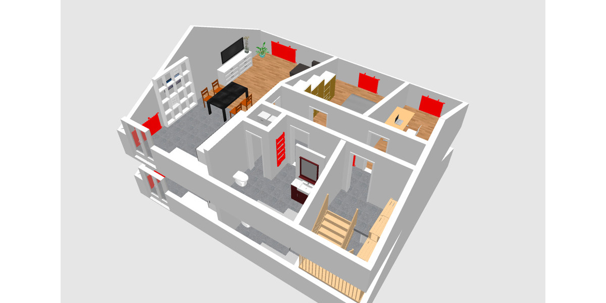 Dachgeschoss Wohnung möbeliert Wohnen auf Zeit 80 qm Neu 3 zimmer