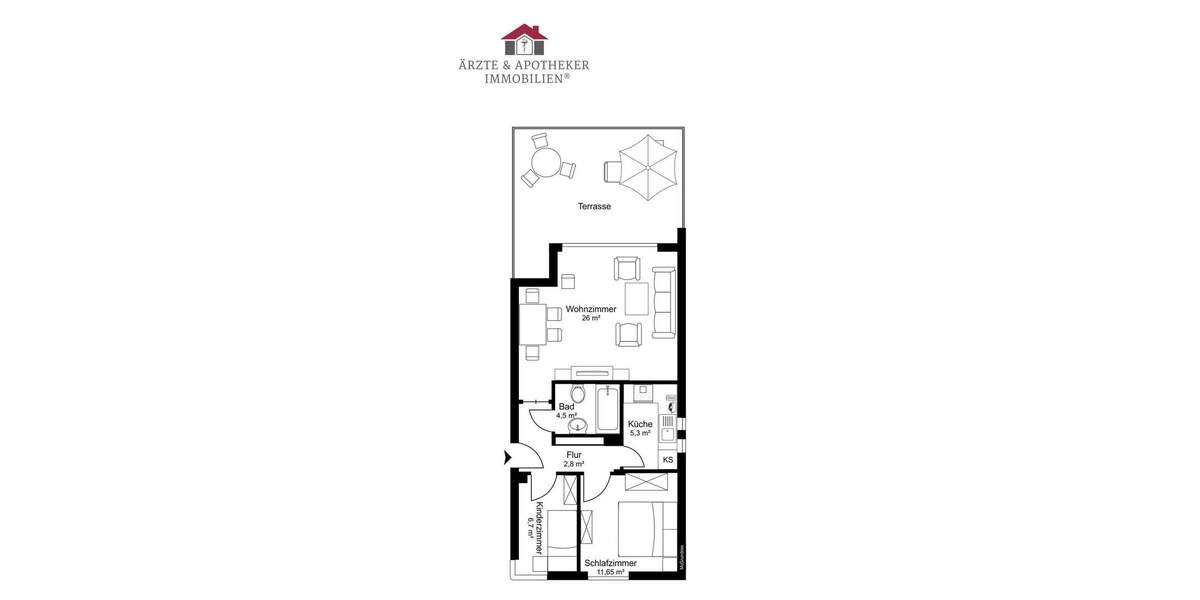 Charmante Eigentumswohnung mit sonniger West-Terrasse in Travemünde! 2 zimmer