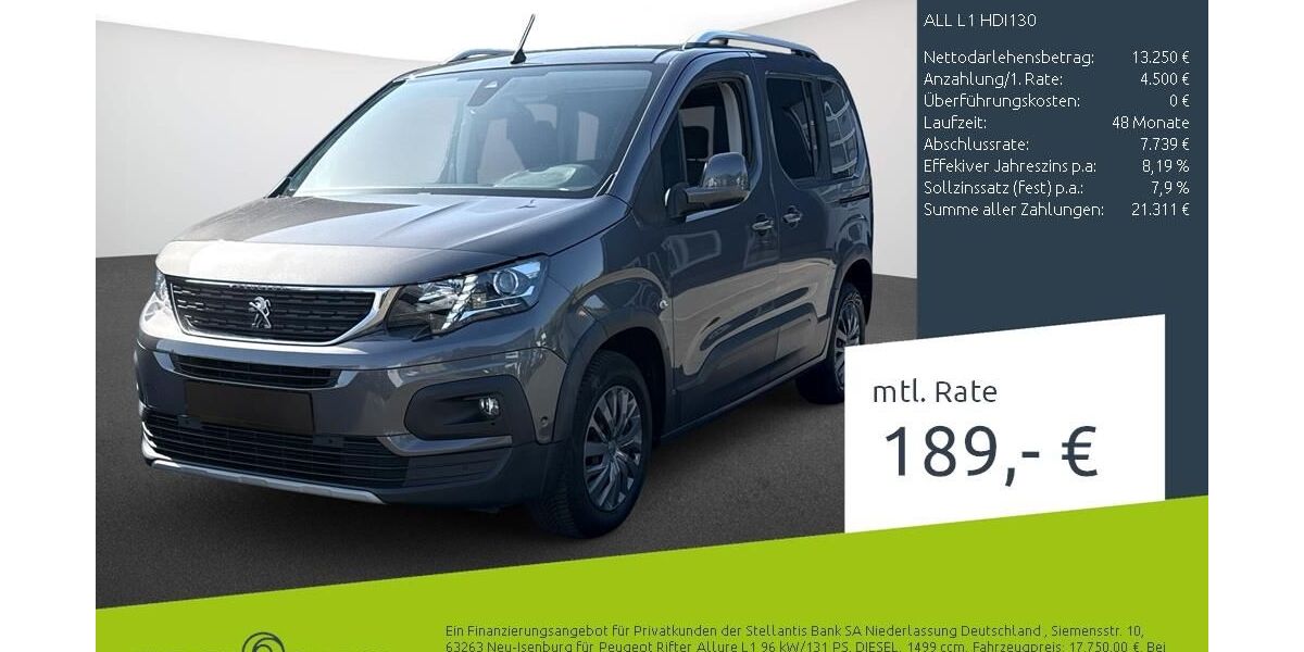 Peugeot Rifter 72.700 km 17.670 &euro; Bocholt 46395