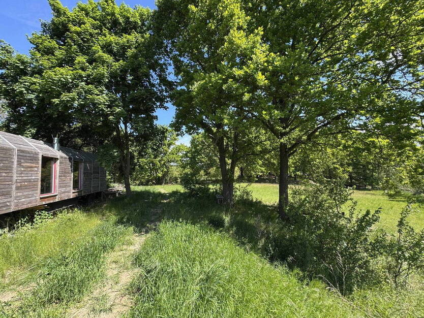 Tinyhaus Naturgrundstück 1652qm Landschaftsschutzgebiet ca90Min.von Berlin 1Nachbar Nebengebäude