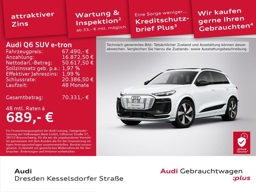 Audi Q6 e-tron 6.061 km 66.490 € Dresden 01169