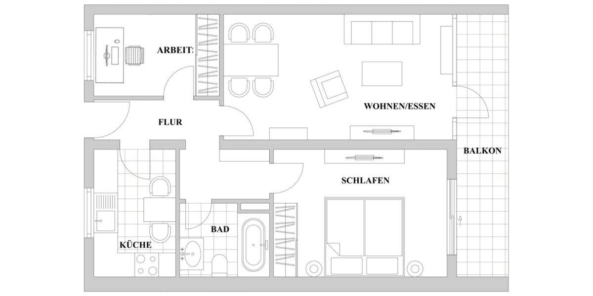 Etagenwohnung Ratingen Zentrum - 3 Zimmer, 72 m&sup2;, 239.000&euro; | Angebot:26171286