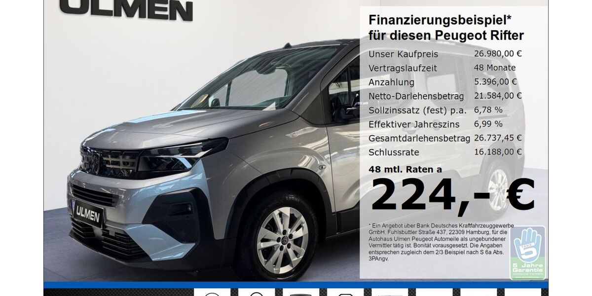 Peugeot Rifter 41.764 km 26.980 &euro; Düsseldorf 40233