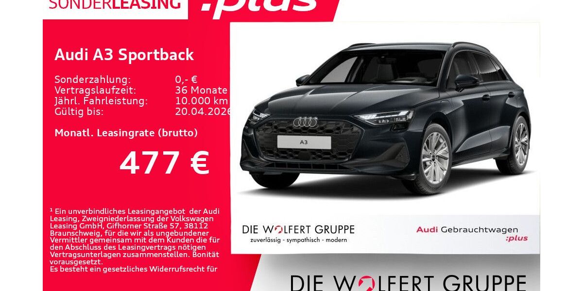Audi A3 4.504 km 36.750 &euro; Großwallstadt 63868