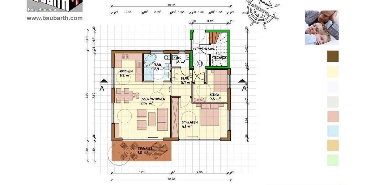 Etagenwohnung Überlingen Nußdorf - 3 Zimmer, 63 m&sup2;, 1.390&euro; | Angebot:26730862