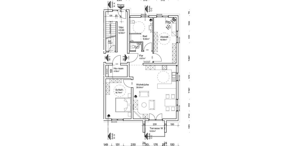 Erdgeschoßwohnung Großmaischeid - 3 Zimmer, 90 m&sup2;, 1.360&euro; | Angebot:26647776