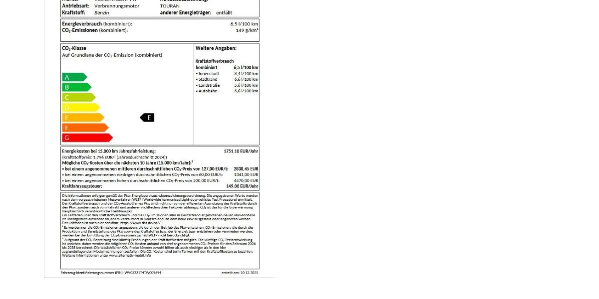 VW Touran 1.500 km 49.990 &euro; Brand-Erbisdorf 09618