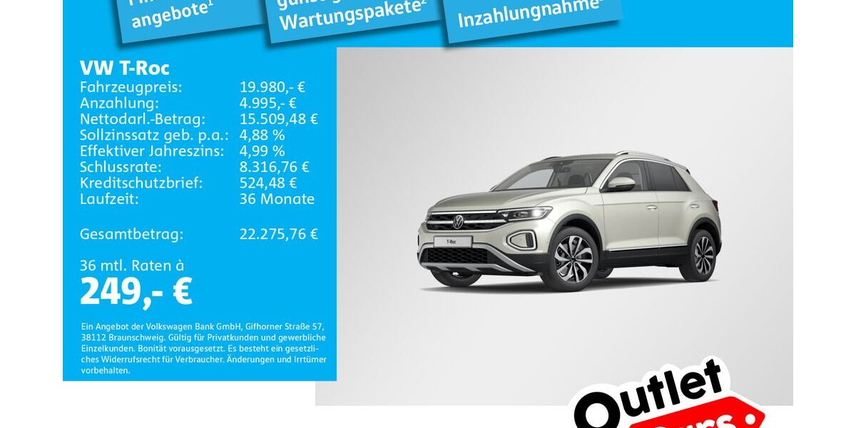 VW T-Roc 144.066 km 19.980 &euro; Dachau 85221
