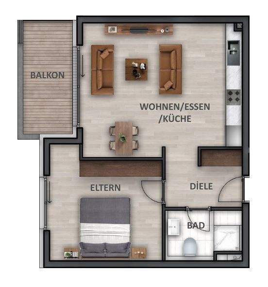 Etagenwohnung Heilbronn / Neckargartach Neckargartach - 2 Zimmer, 55 m&sup2;, 329.900&euro; | Angebot:25821203