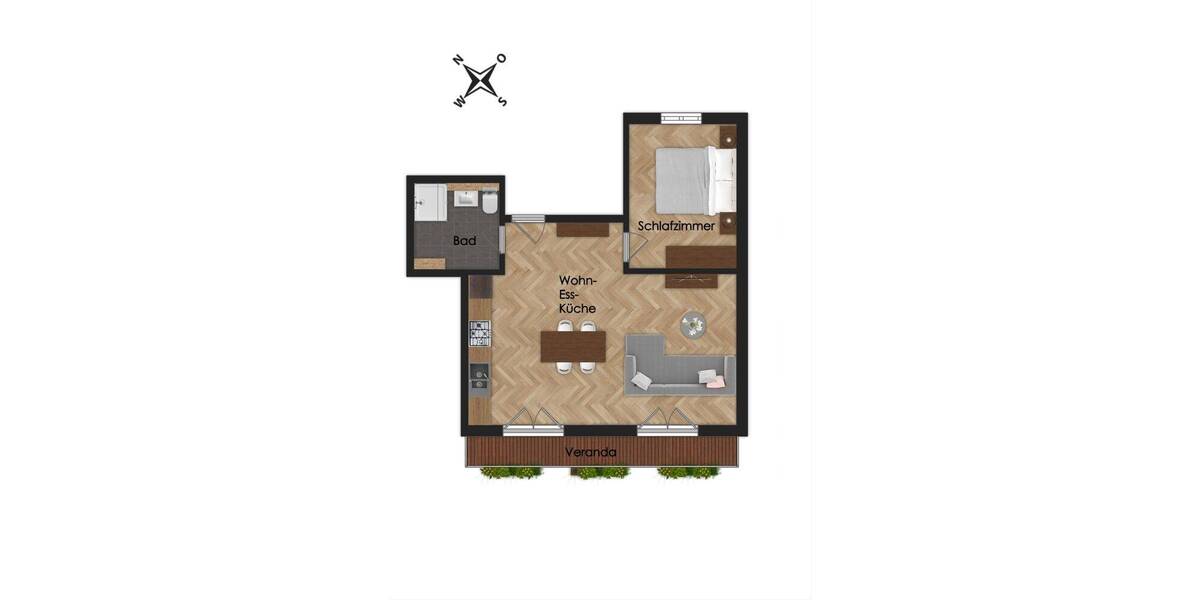 Etagenwohnung Reutlingen Innenstadt - 2 Zimmer, 53 m&sup2;, 925&euro; | Angebot:26881331