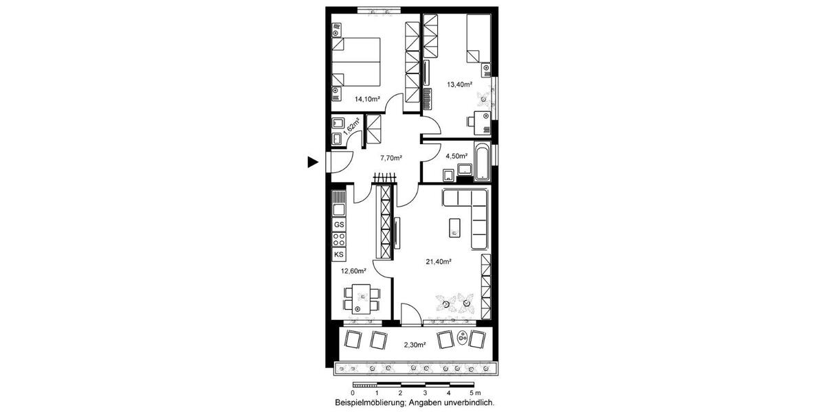 Etagenwohnung Friedrichsdorf - 3 Zimmer, 78 m&sup2;, 839&euro; | Angebot:26351972