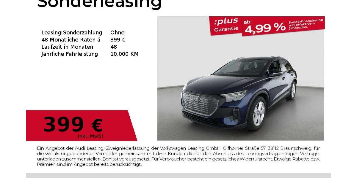 Audi Q4 e-tron 2.345 km 45.990 &euro; Bernburg 06406
