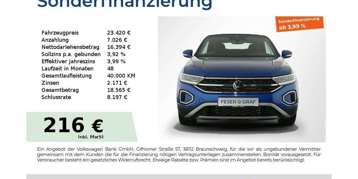 VW T-Roc 11.100 km 23.420 &euro; Nürnberg 90441