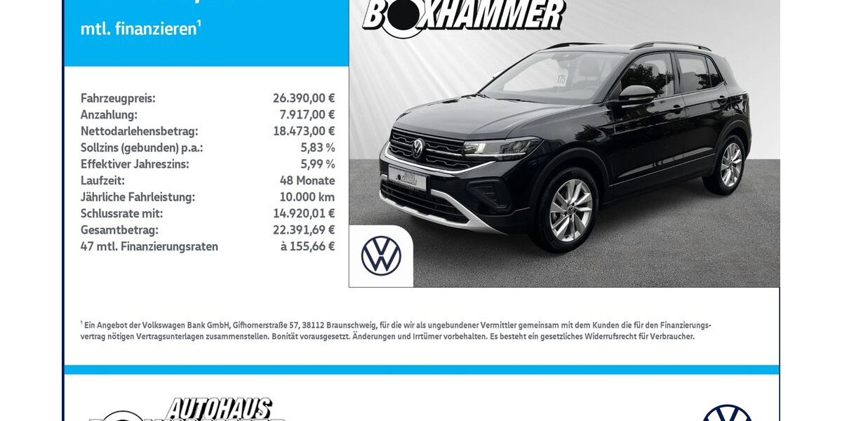 VW T-Cross 13.505 km 25.880 &euro; Bad Aibling 83043
