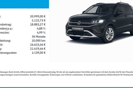 VW T-Cross 19.630 km 20.749 &euro; Nordhausen 99734