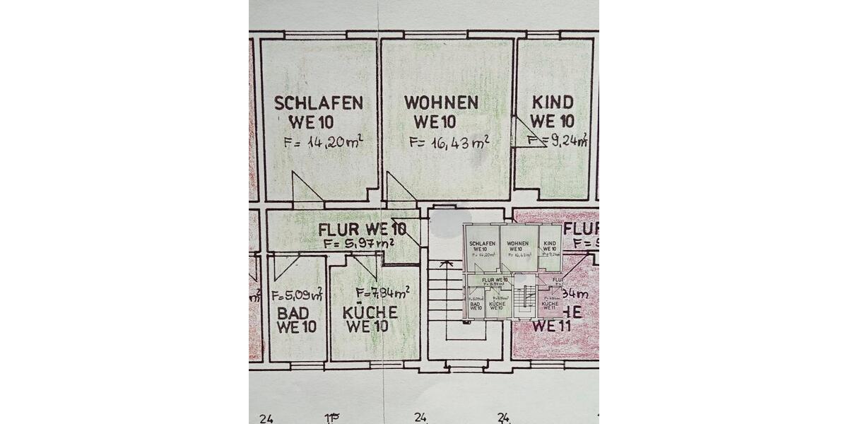 Etagenwohnung Aschersleben - 3 Zimmer, 59 m&sup2;, 354&euro; | Angebot:26322015