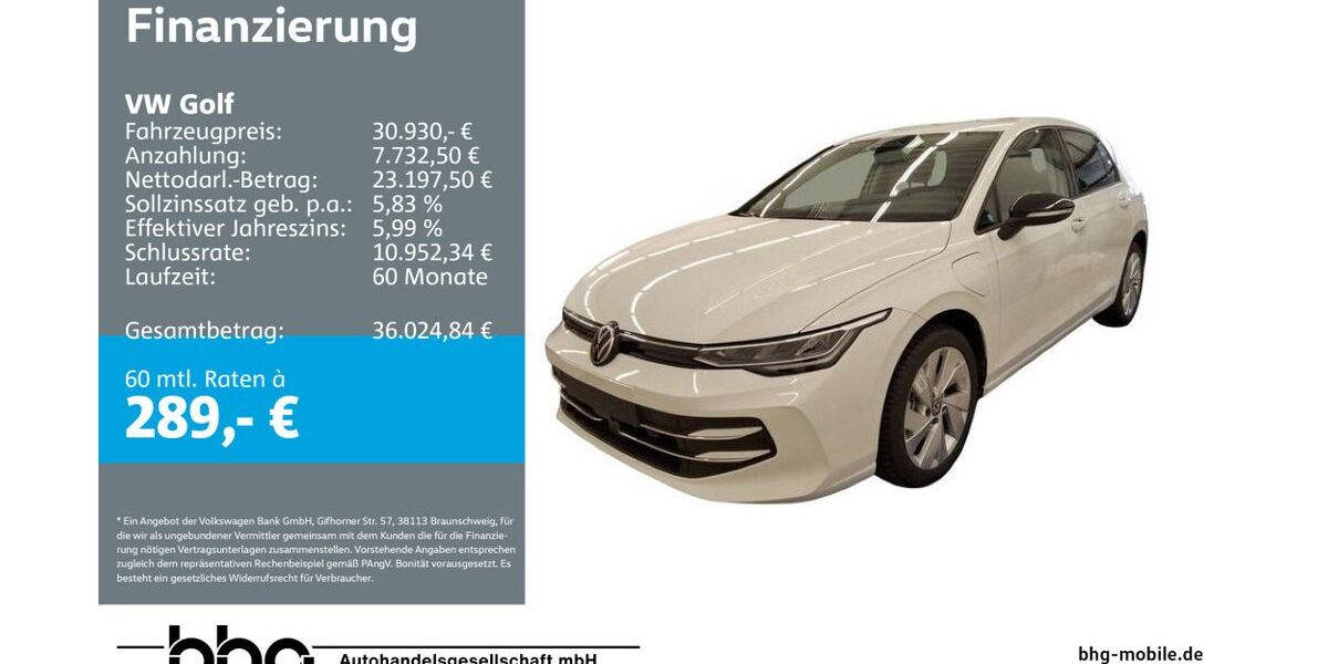 VW Golf 1.452 km 30.930 &euro; Mössingen 72116