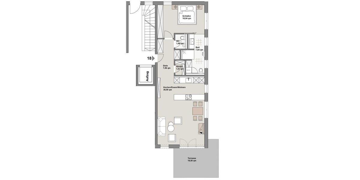 Terrassenwohnung Holzkirchen - 2 Zimmer, 79 m&sup2;, 1.715&euro; | Angebot:26336671