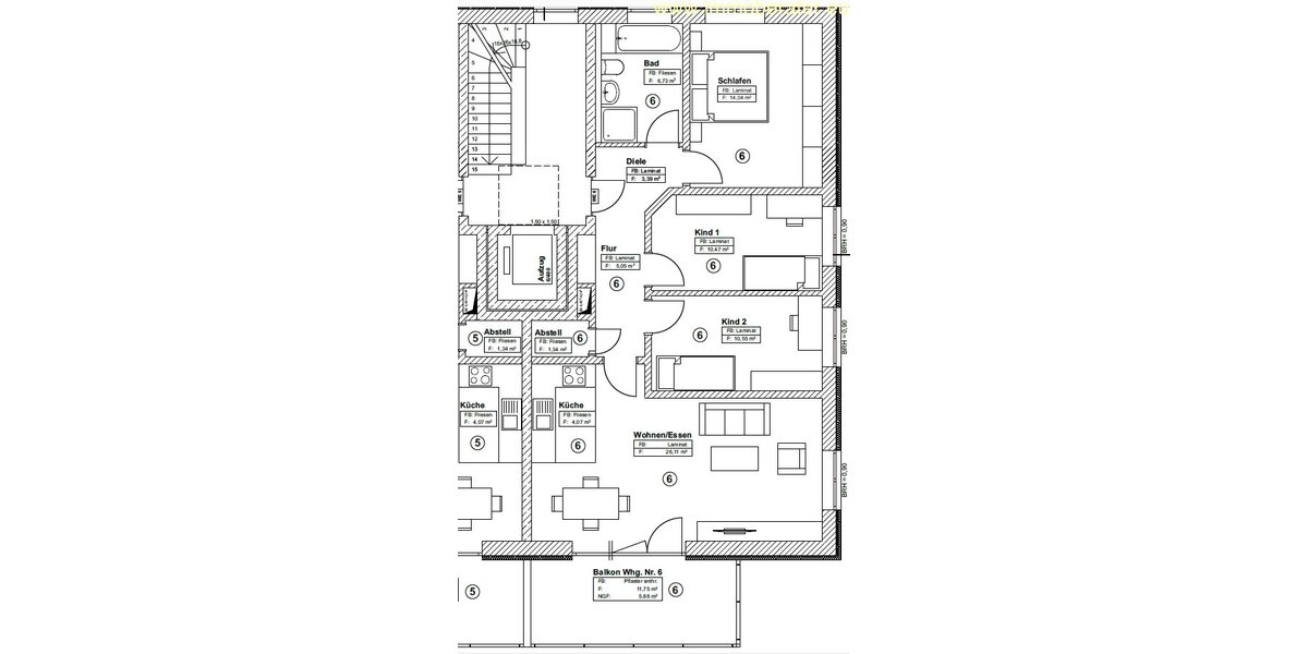 Verkaufe,mod. -hochw. 4-Zi-Whg WFL ca. 87 m² gr. Balkon kl. Hausgem. gute, ruhige Objektlage m. Kfz-Stellpl. Eigenbezug o. Kap. Anlage! - Etagenwohnung Schwandorf | Angebot:26338511