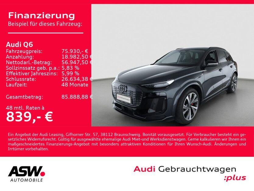 Audi Q6 e-tron 9.500 km 75.930 € Heilbronn 74074