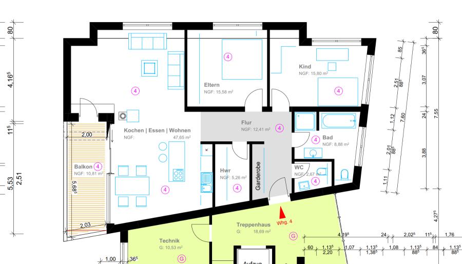 Etagenwohnung Montabaur - 3 Zimmer, 115 m&sup2;, 1.400&euro; | Angebot:26326929