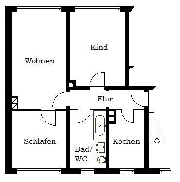 Etagenwohnung Zeulenroda-Triebes Triebes - 3 Zimmer, 67 m&sup2;, 320&euro; | Angebot:26531969