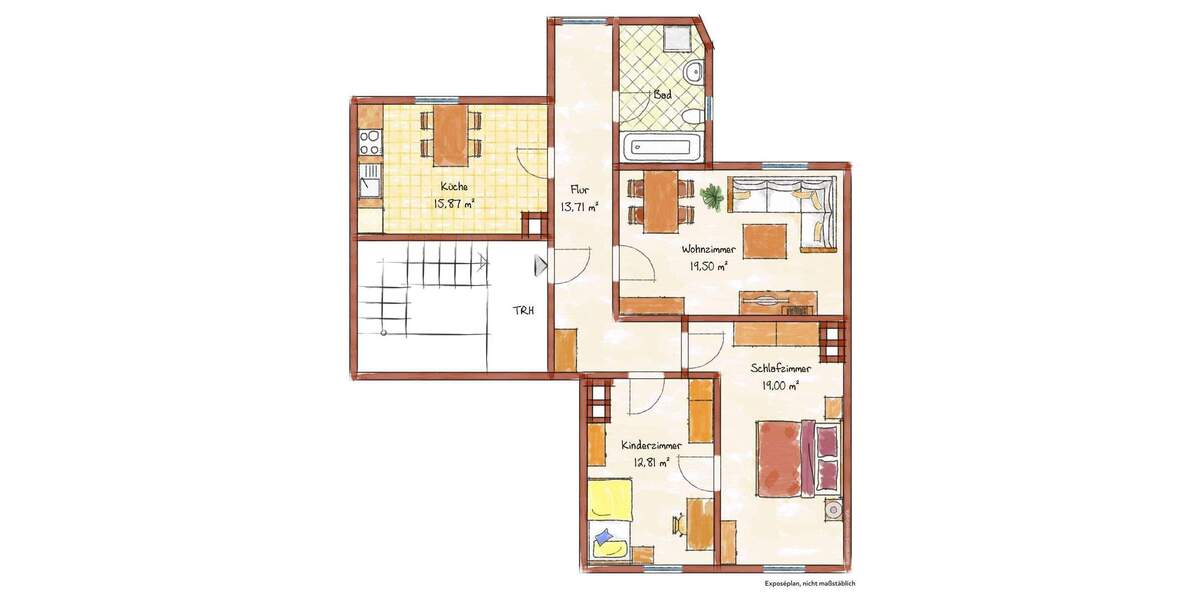 Etagenwohnung Konstanz Altstadt - 3 Zimmer, 86 m&sup2;, 469.000&euro; | Angebot:25426041