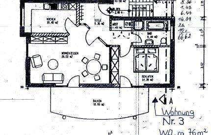 Etagenwohnung Bad Kreuznach Bad Münster am Stein-Ebernburg - 2 Zimmer, 73 m&sup2;, 730&euro; | Angebot:26737354
