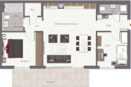 Wohnung Biberach - 3.5 Zimmer, 85 m&sup2;, 435.000&euro; | Angebot:26270153