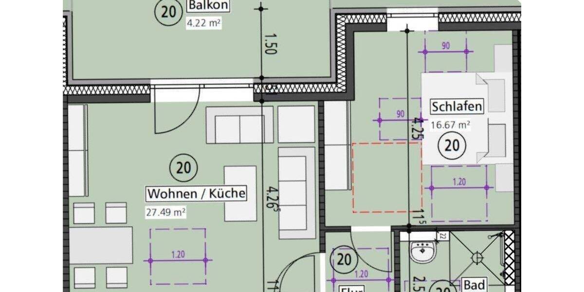 Etagenwohnung Welver Meyerich - 2 Zimmer, 59 m&sup2;, 235.100&euro; | Angebot:26843079