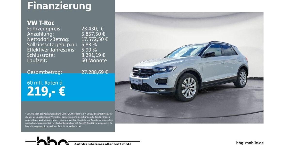 VW T-Roc 58.312 km 23.430 &euro; Balingen 72336