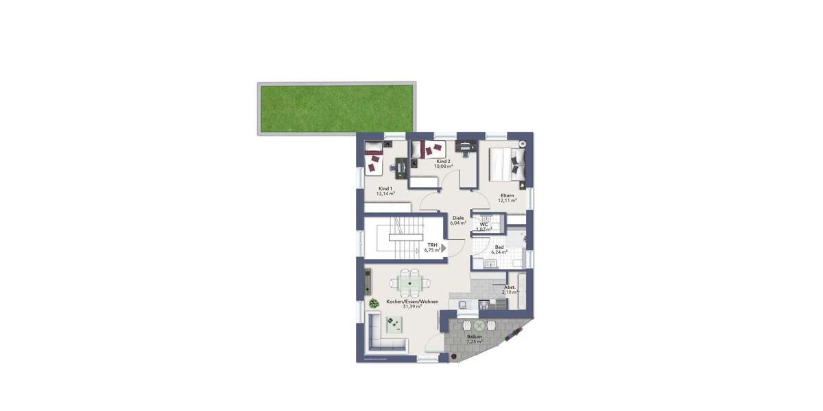 Etagenwohnung Freiburg im Breisgau St. Georgen - 4 Zimmer, 83 m&sup2;, 694.000&euro; | Angebot:25599837