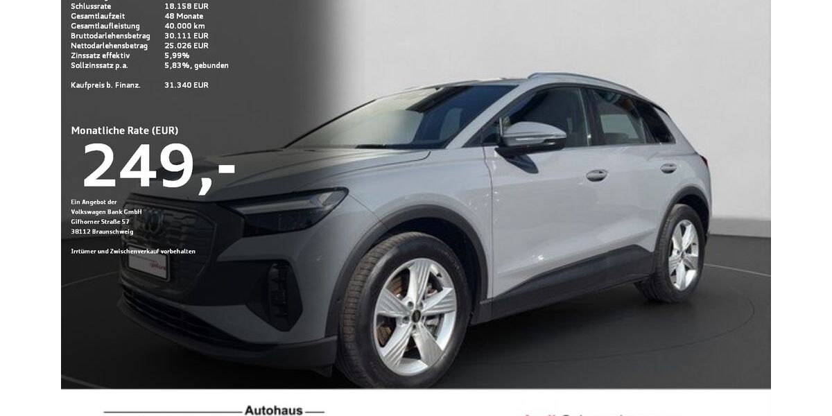 Audi Q4 e-tron 65.101 km 30.870 &euro; Ravensburg 88214