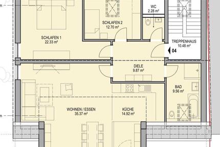 Wohnung Nonnweiler - 3 Zimmer, 100 m&sup2;, 950&euro; | Angebot:26272120