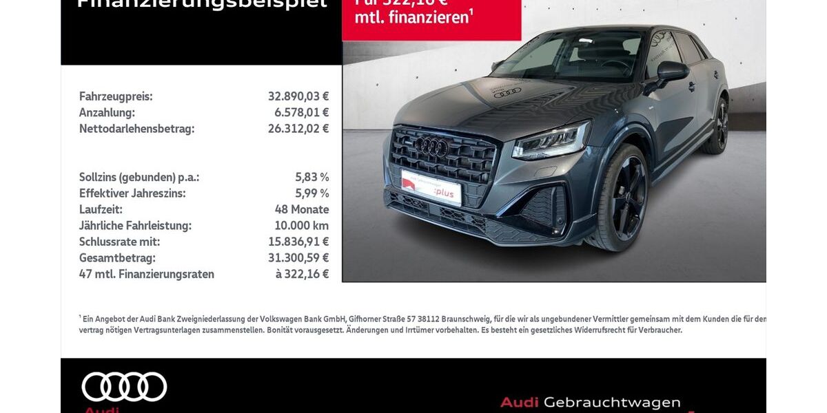 Audi Q2 34.447 km 32.790 &euro; Rostock 18059