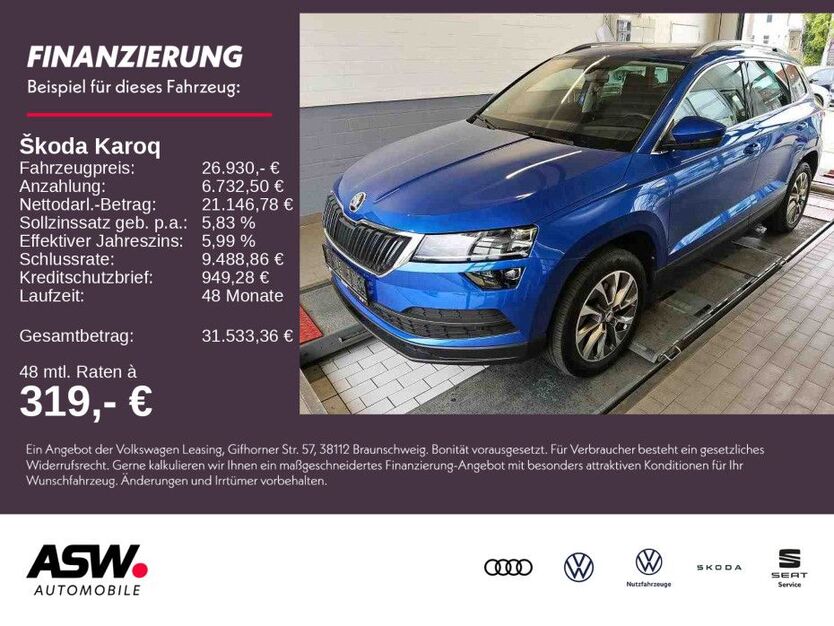 Skoda Karoq 38.300 km 26.930 € Weinsberg 74189