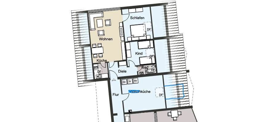 3 Zi, Kü, B. am Waldrand gelegen - Dachgeschoßwohnung Lüdenscheid Brügge | Angebot:27120087