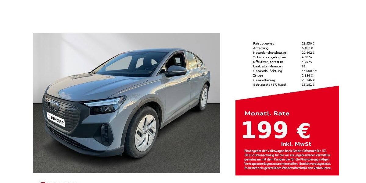 Audi Q4 e-tron 34.350 km 26.950 &euro; Lübeck 23556