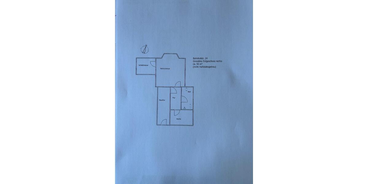 Erdgeschoßwohnung Bergen auf Rügen - 2 Zimmer, 56 m&sup2;, 500&euro; | Angebot:26090231